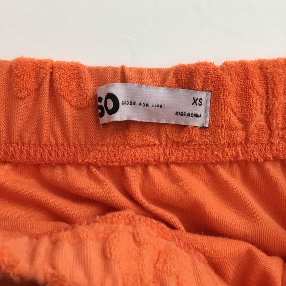 SO Kohl’s Women’s Orange Terry Cloth Skirt Size XS - Picture 3 of 6